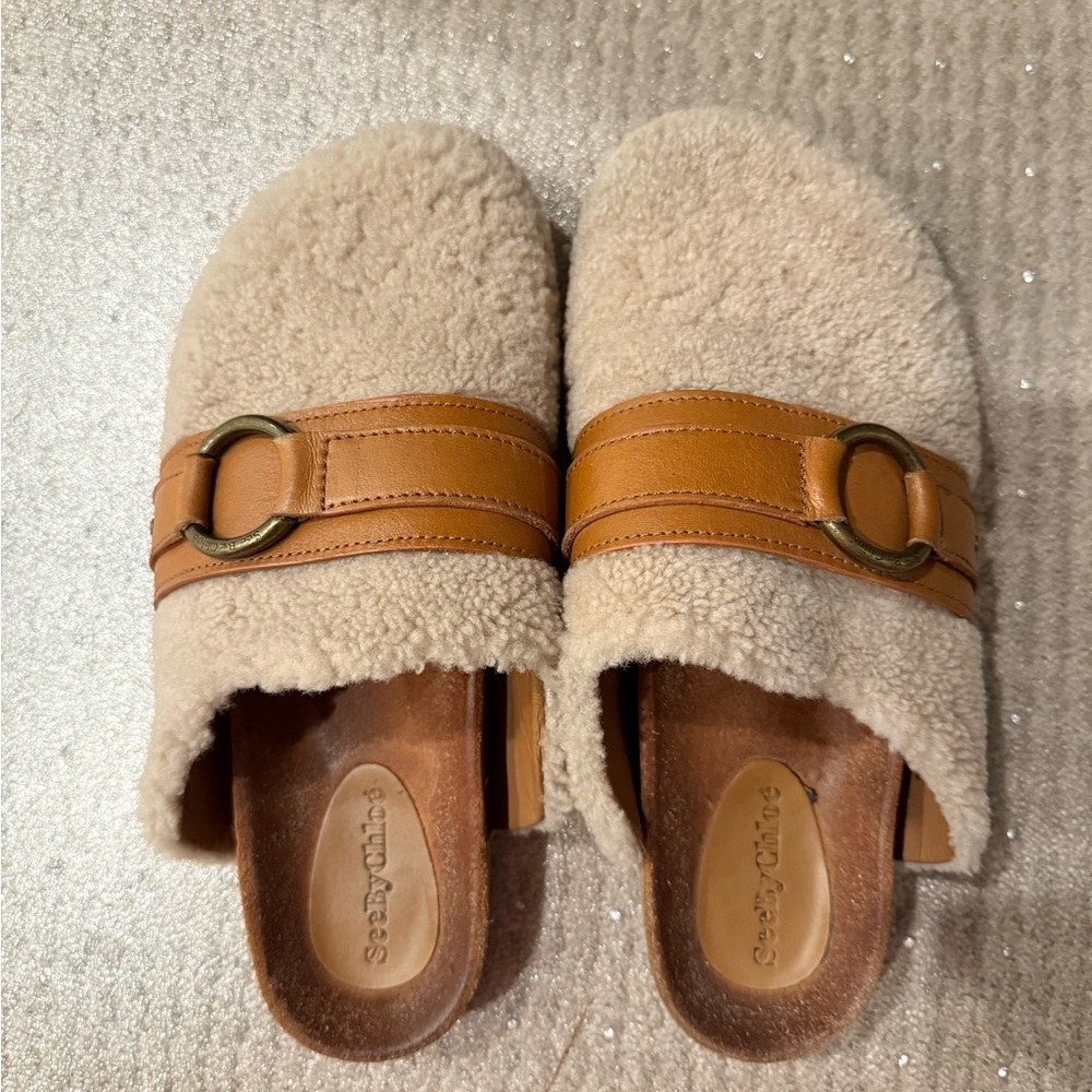 See by Chloe Cozy slides with Buckle